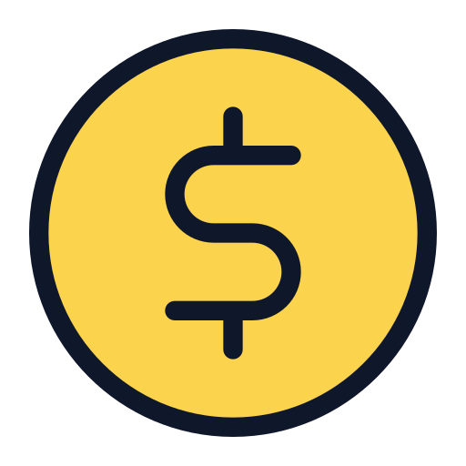 Yellow Dollar Coin